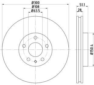 HELLA PAGID 8dd355123161 -  Тормозной диск